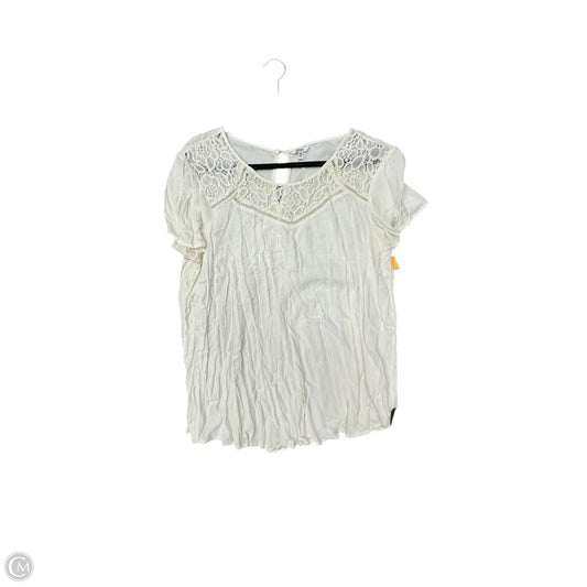Top Short Sleeve By Sonoma In Cream, Size: 2x