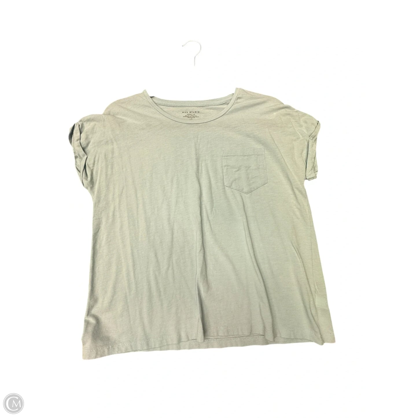 Top Short Sleeve By Max Studio In Blue, Size: L