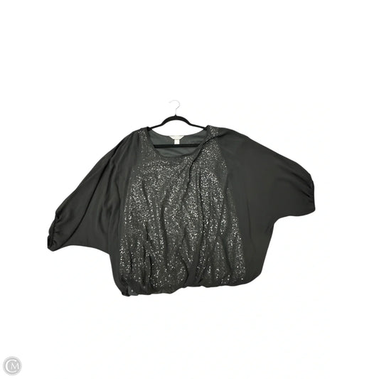 Blouse Short Sleeve By Christopher And Banks In Black, Size: L