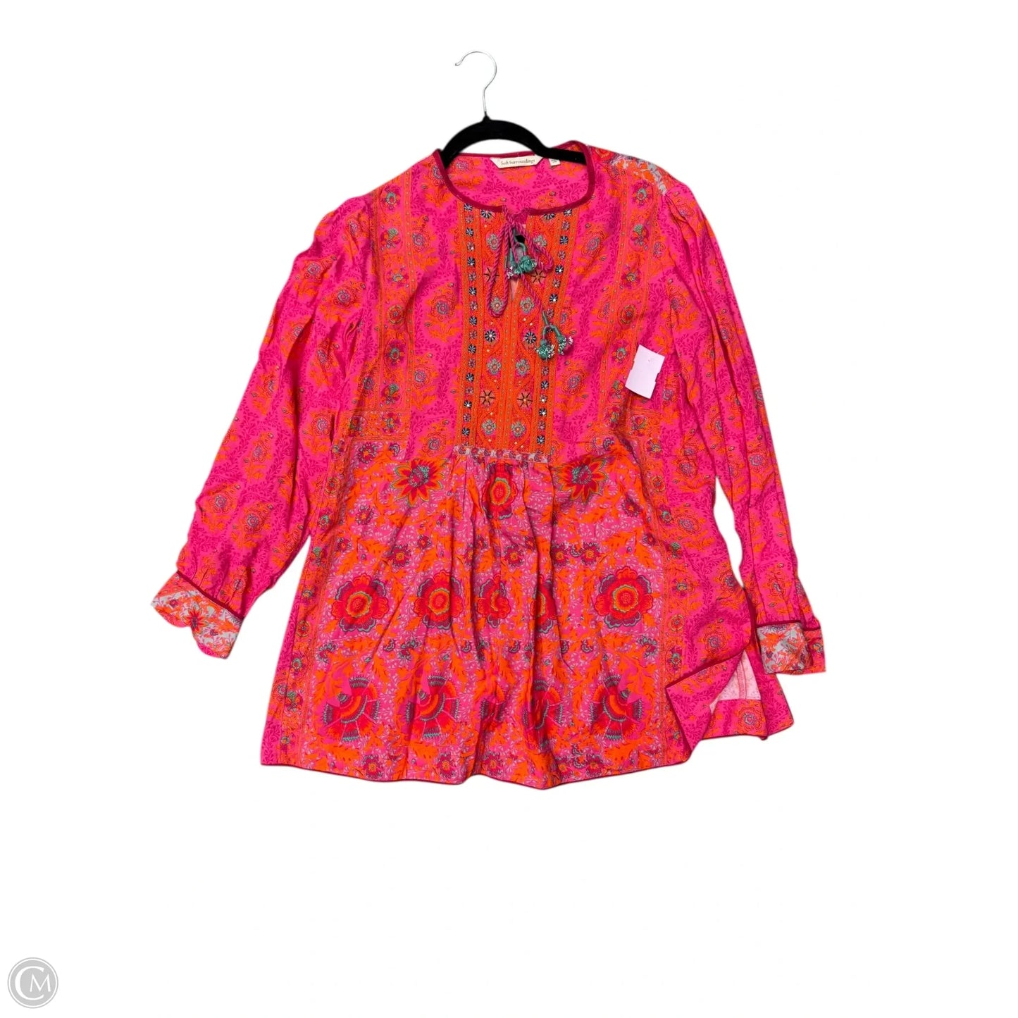 Tunic Long Sleeve By Soft Surroundings In Pink, Size: S