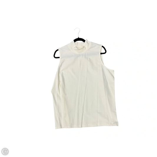 Top Sleeveless By Cj Banks In Cream, Size: 1x