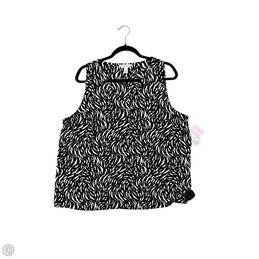 Blouse Sleeveless By Nine West Apparel In Zebra Print, Size: Xl