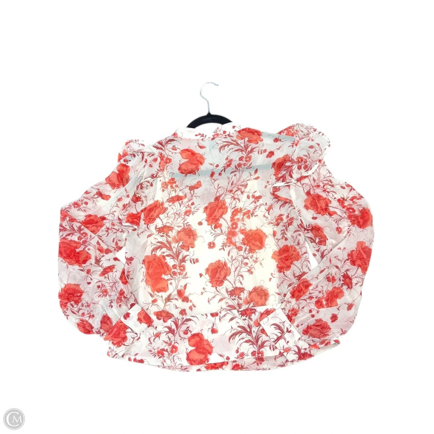 Blouse Long Sleeve By Maeve In White, Size: Xxs