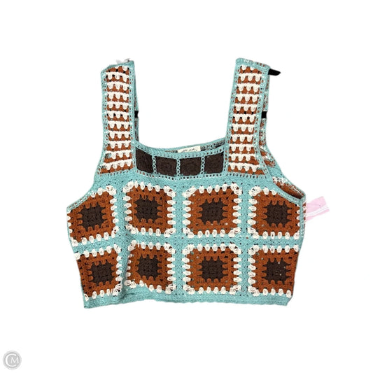 Top Sleeveless By Ultra Pink In Blue & Brown, Size: Xl