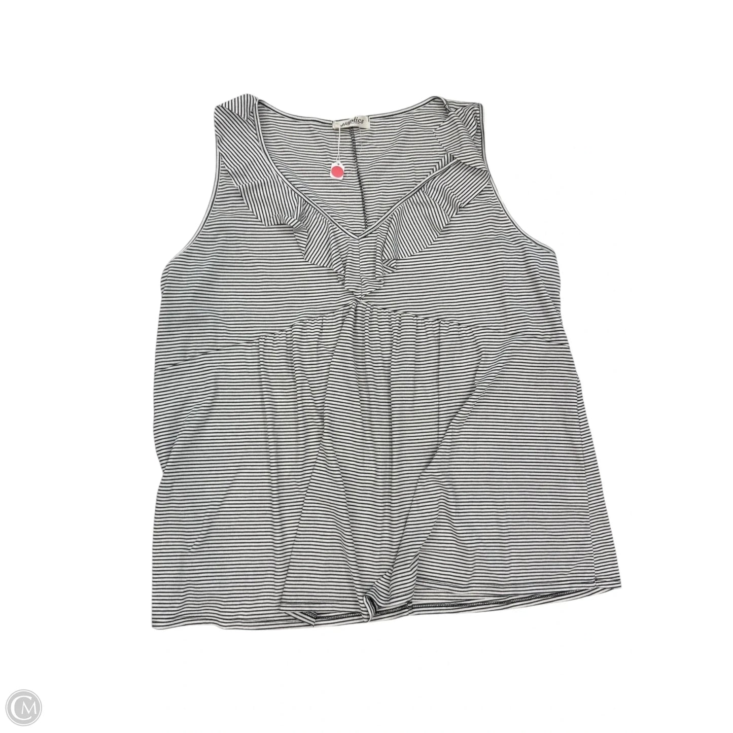 Top Sleeveless By Haptics In Striped Pattern, Size: 3x