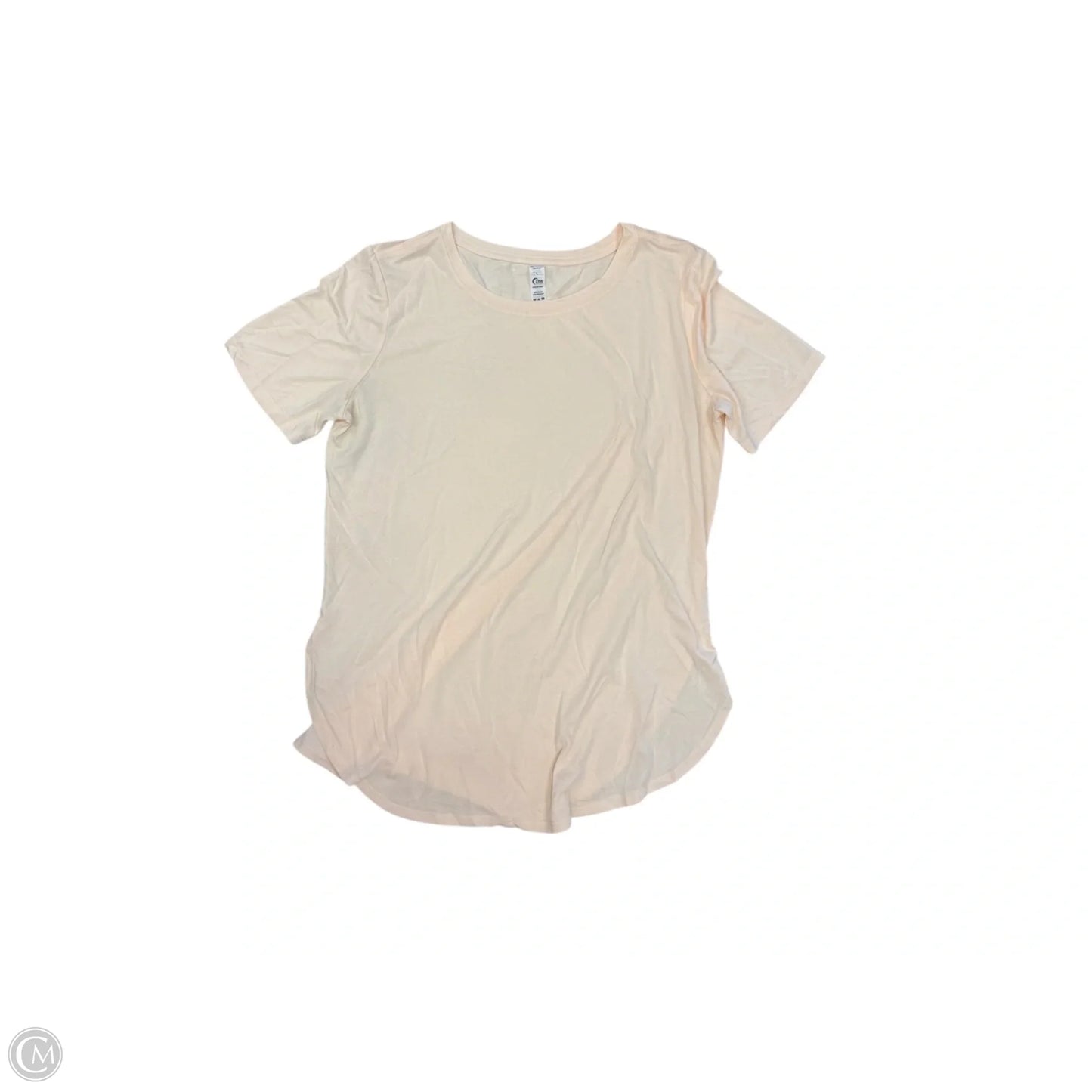 Athletic Top Short Sleeve By Zyia In Peach, Size: L