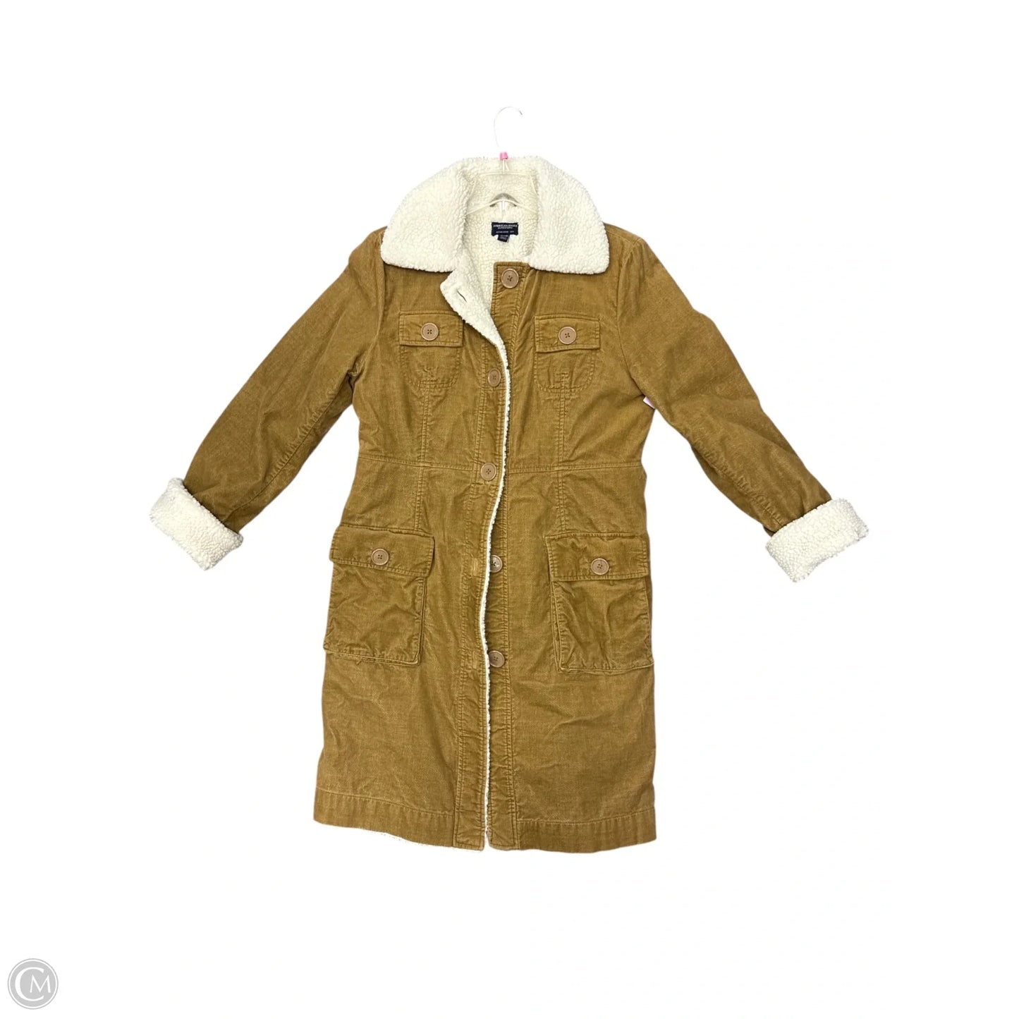 Coat Faux Fur & Sherpa By American Eagle In Brown, Size: Xl