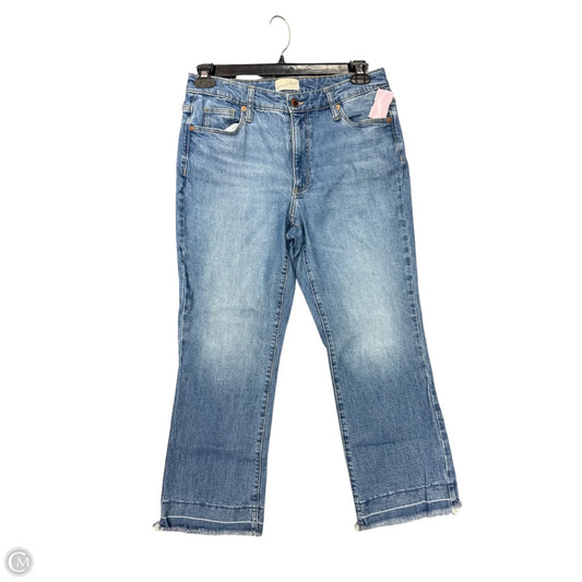 Jeans Cropped By Universal Thread In Blue Denim, Size: 8