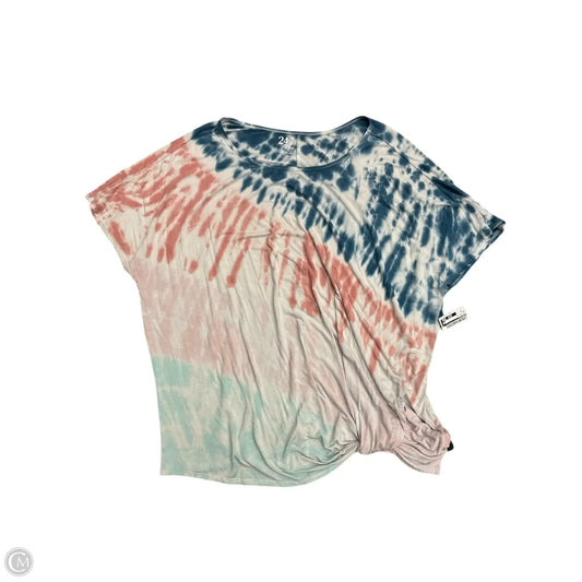Top Short Sleeve By Maurices In Tie Dye Print, Size: 3x