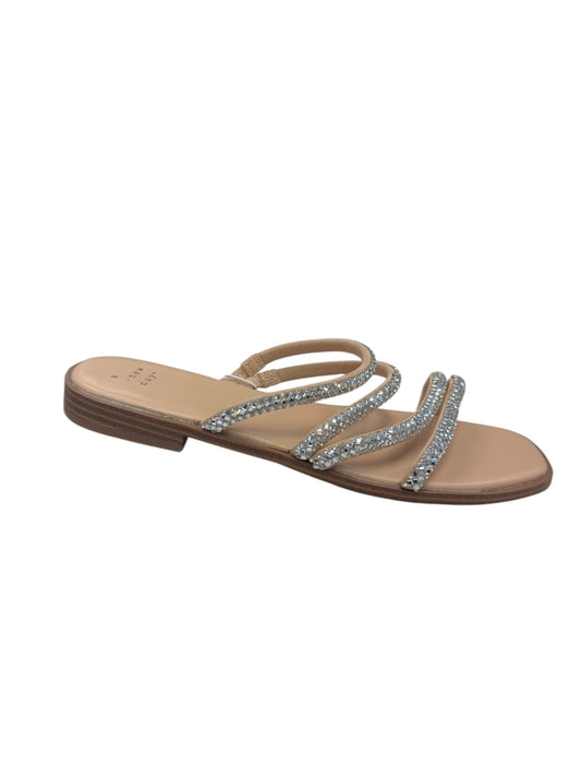 Sandals Flats By A New Day In Silver & Tan, Size: 7.5