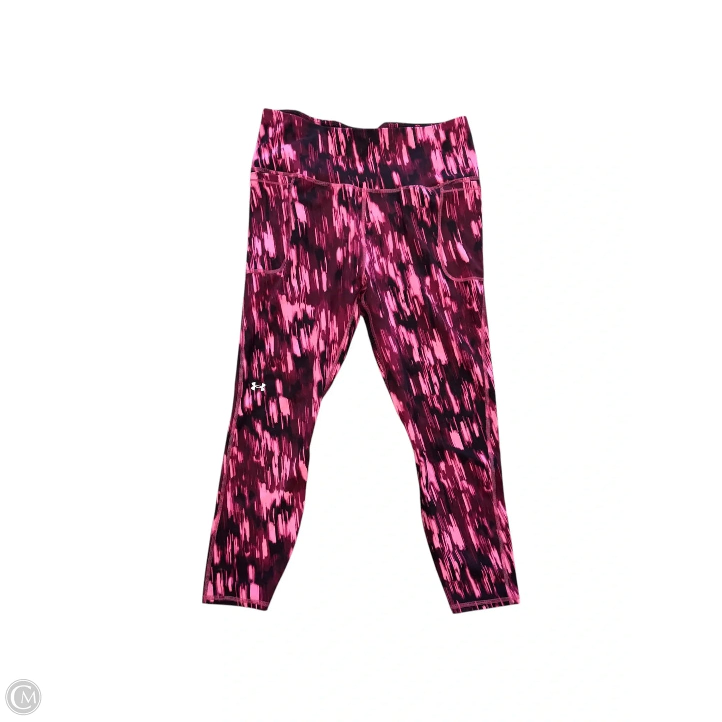 Athletic Leggings By Under Armour In Pink & Purple, Size: 1x