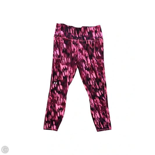 Athletic Leggings By Under Armour In Pink & Purple, Size: 1x