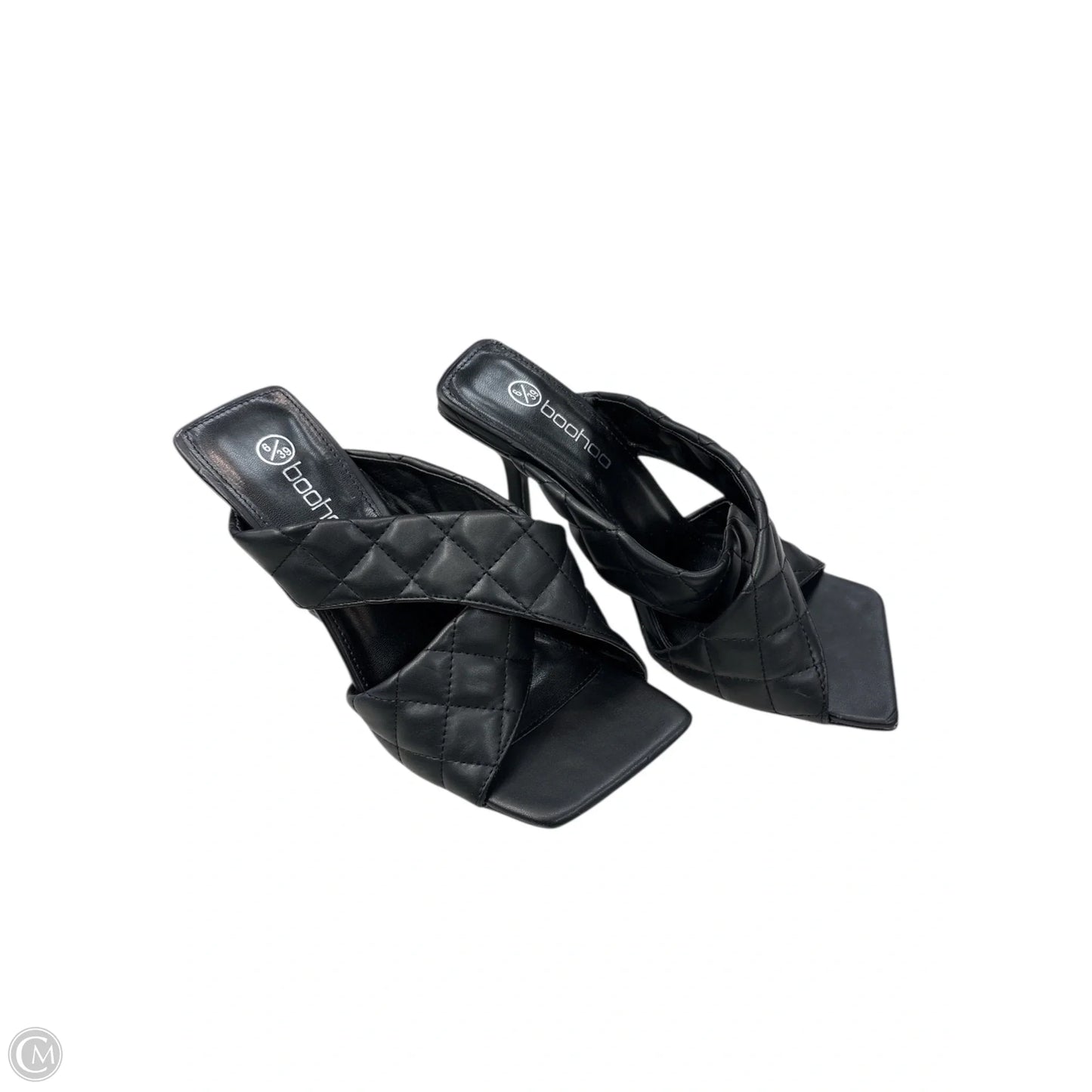 Sandals Heels Stiletto By Boohoo Boutique In Black, Size: 6