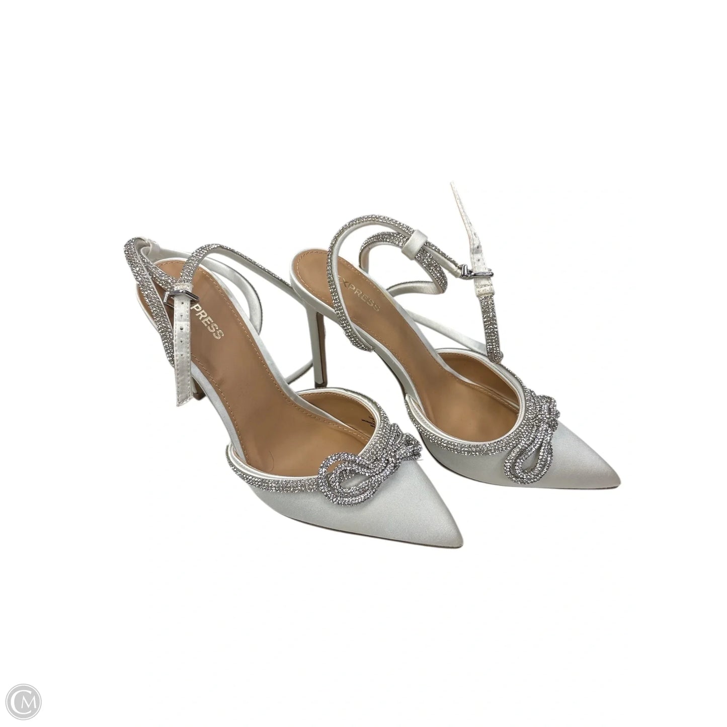 Sandals Heels Stiletto By Express In Cream, Size: 8