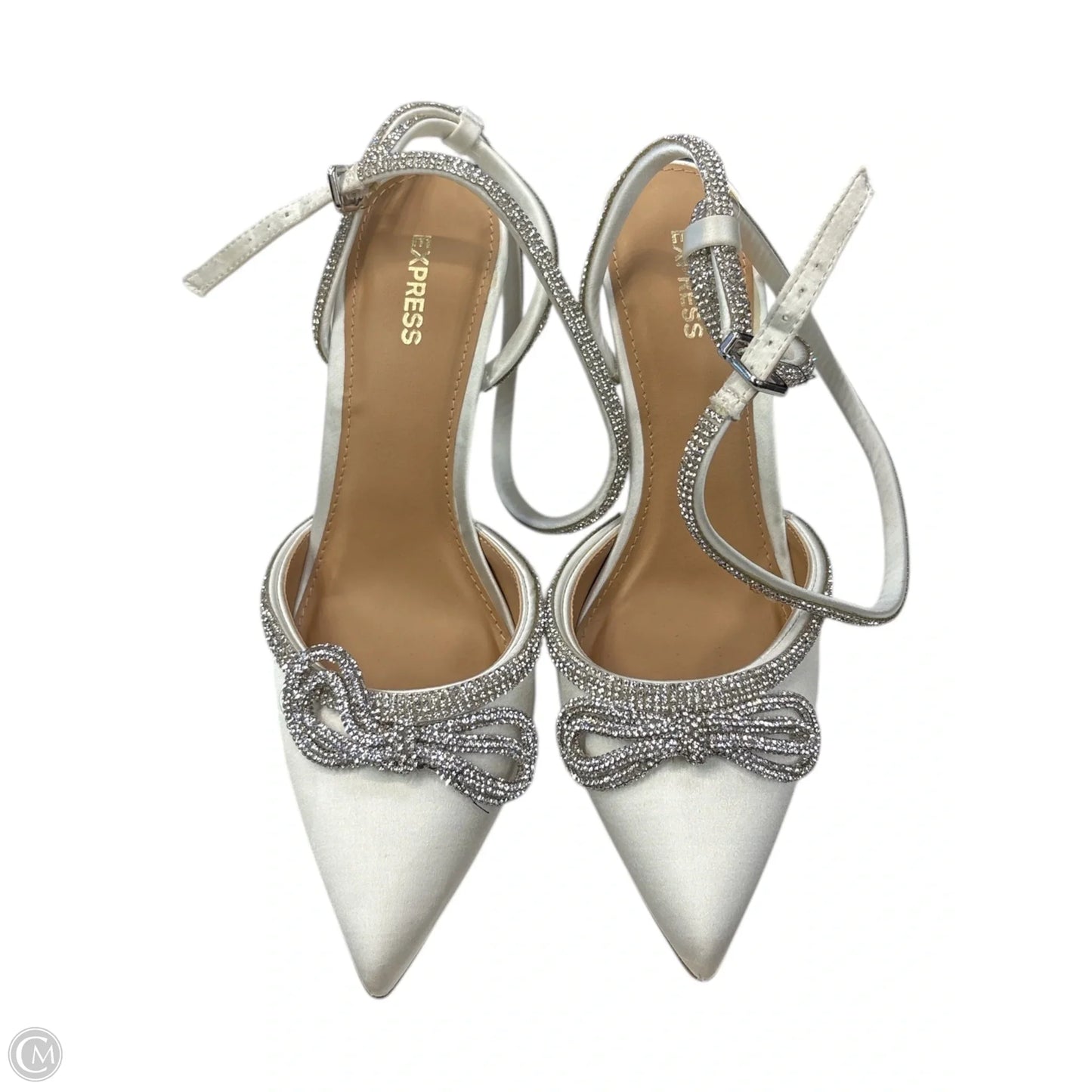 Sandals Heels Stiletto By Express In Cream, Size: 8