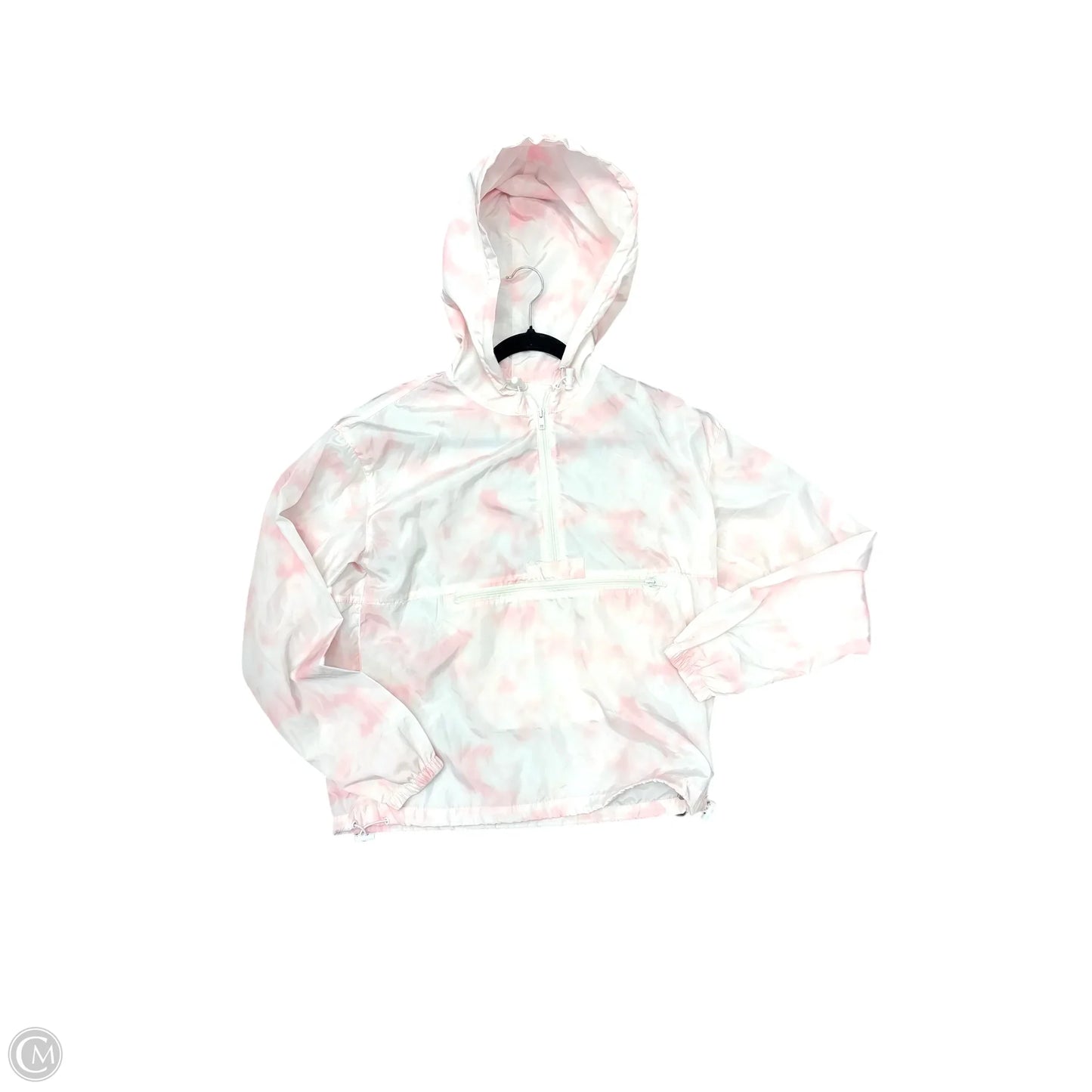 Jacket Windbreaker By Thread And Supply In Pink & Yellow, Size: S