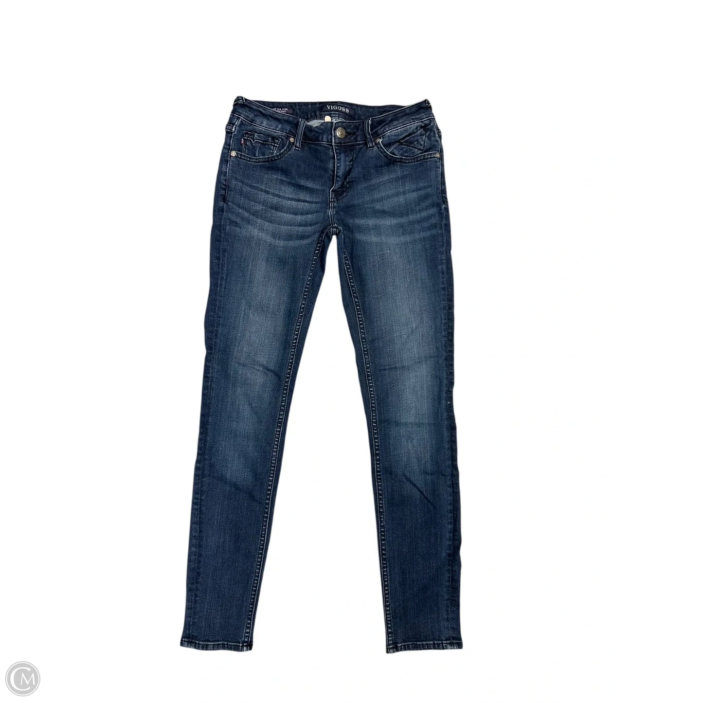Jeans Skinny By Vigoss In Blue Denim, Size: 0