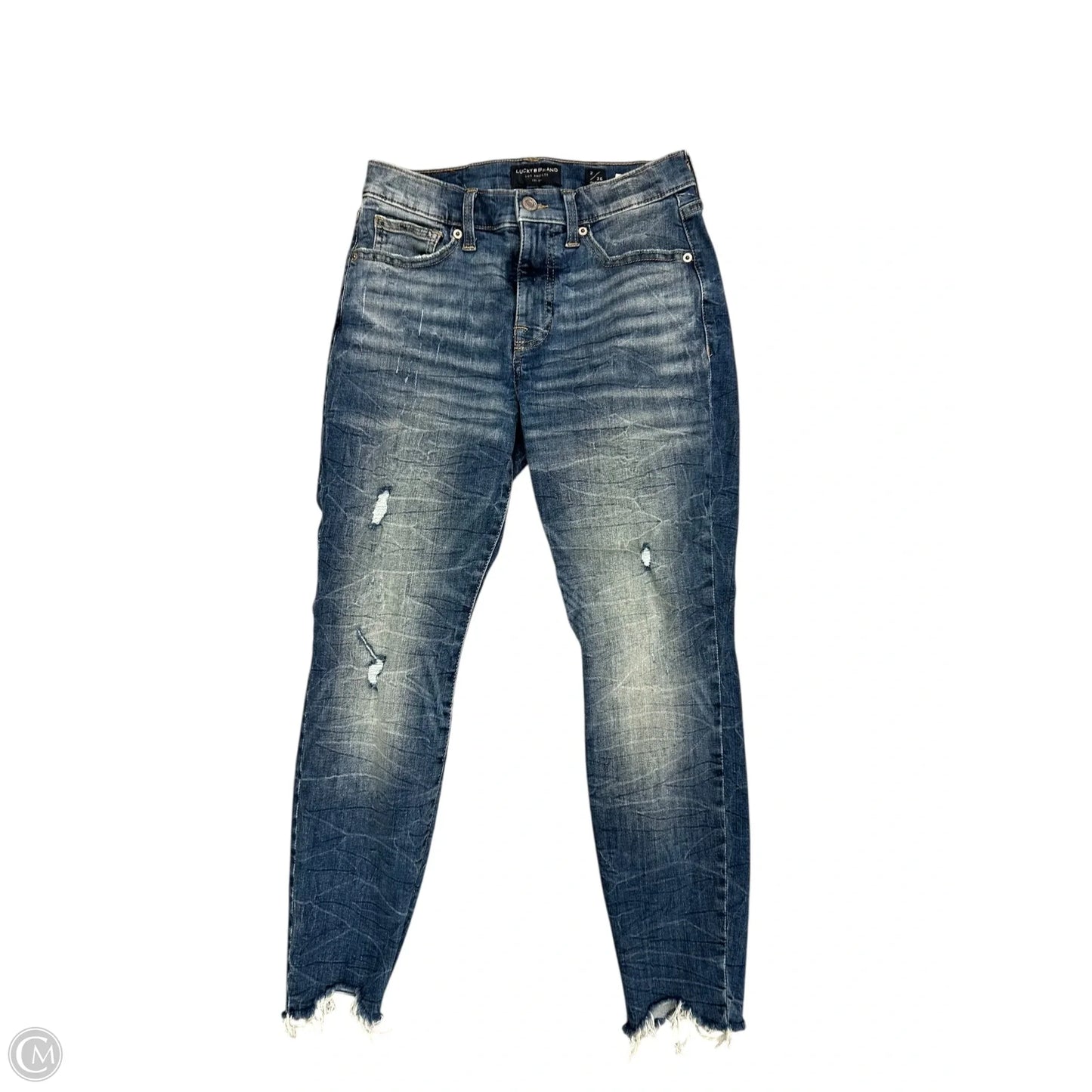 Jeans Skinny By Lucky Brand In Blue Denim, Size: 2