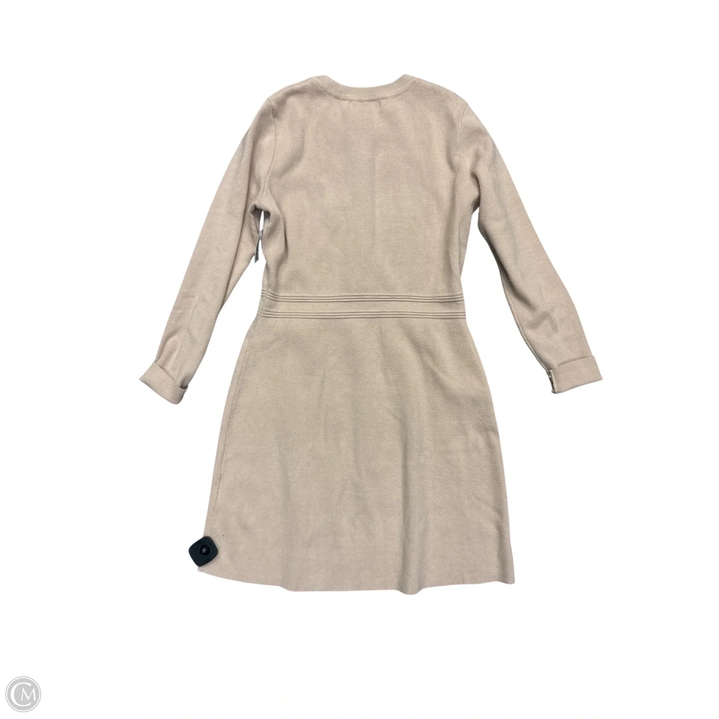 Dress Casual Midi By Clothes Mentor In Tan, Size: 4