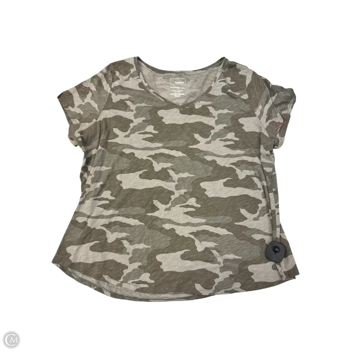 Top Short Sleeve By Sonoma In Camouflage Print, Size: 1x