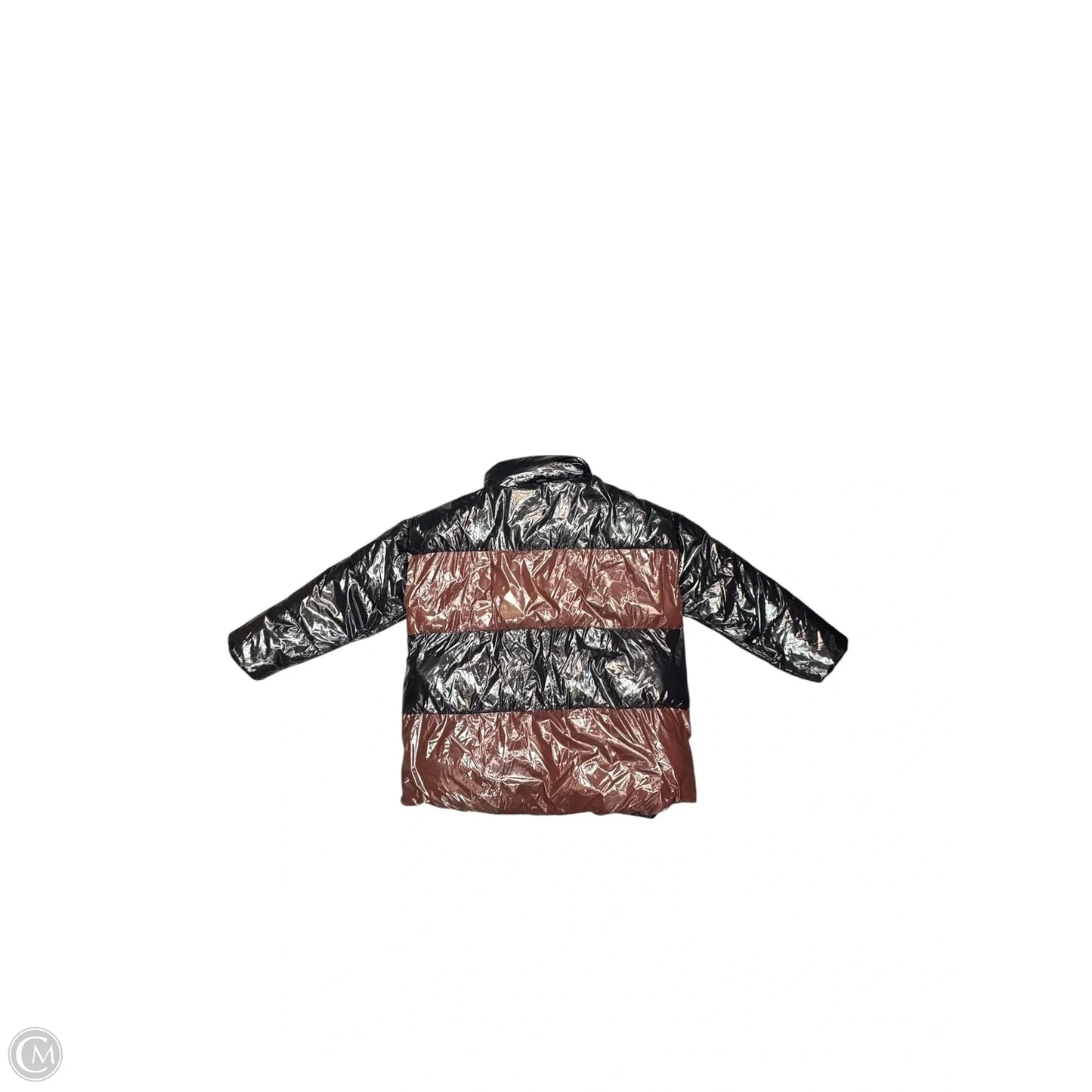 Coat Puffer & Quilted By Badgley Mischka In Black & Brown, Size: Xl