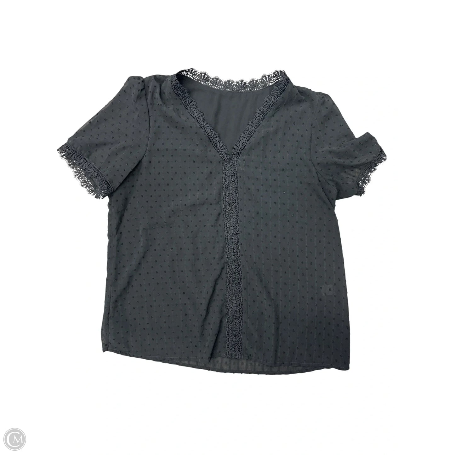 Top Short Sleeve By Clothes Mentor In Black, Size: Xl