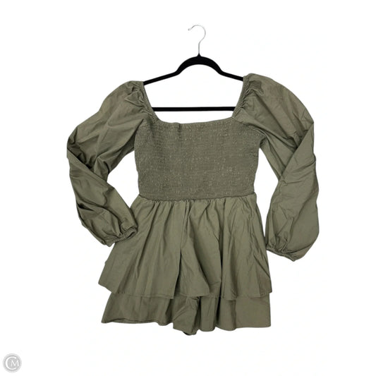 Romper By Express In Green, Size: 10