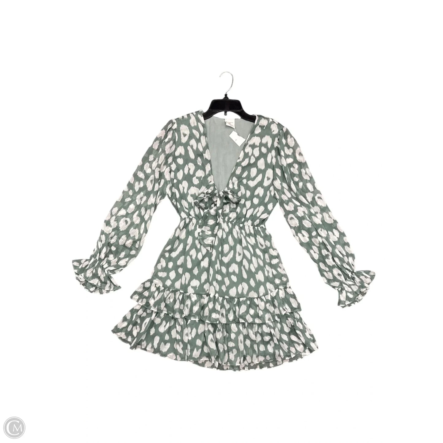 Dress Casual Short By By Together In Green & White, Size: S