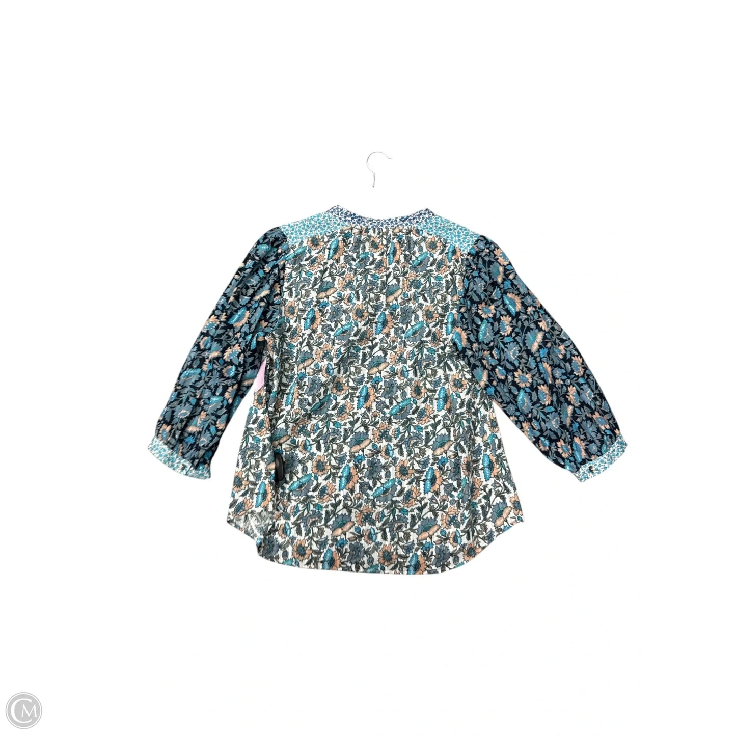 Top Long Sleeve By Rebecca Taylor In Blue, Size: L