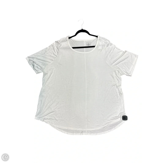 Top Short Sleeve By Lane Bryant In White, Size: 4x
