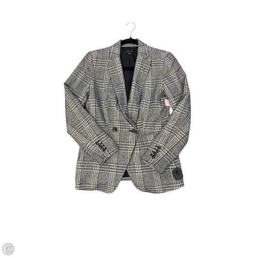 Blazer By Ann Taylor In Blue & Cream, Size: 0