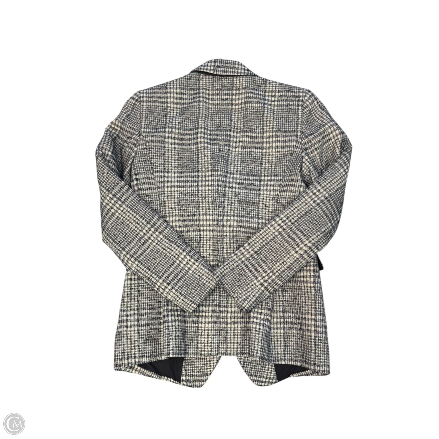 Blazer By Ann Taylor In Blue & Cream, Size: 0