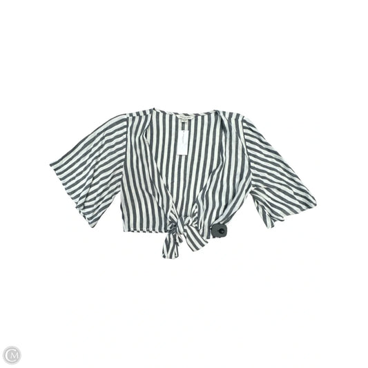 Top Short Sleeve By American Eagle In Striped Pattern, Size: Xs