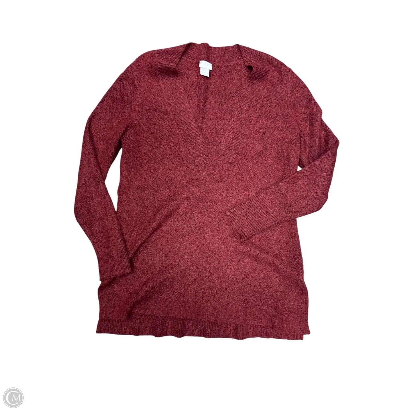 Sweater By Chicos In Red, Size: M