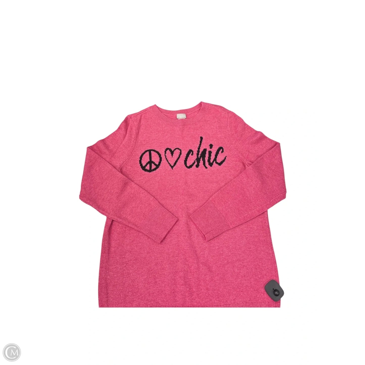 Sweater By Chicos In Pink, Size: M