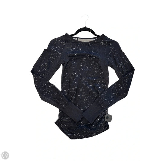 Athletic Top Long Sleeve Collar By Athleta In Black, Size: Xs