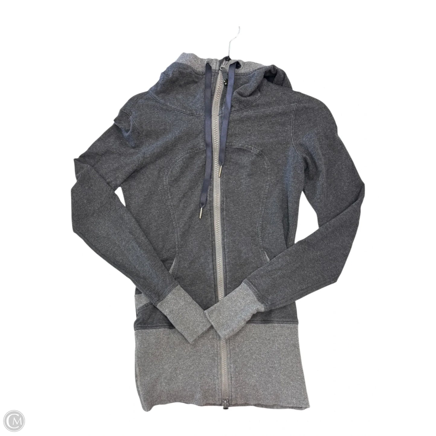 Athletic Jacket By Lululemon In Grey, Size: 4