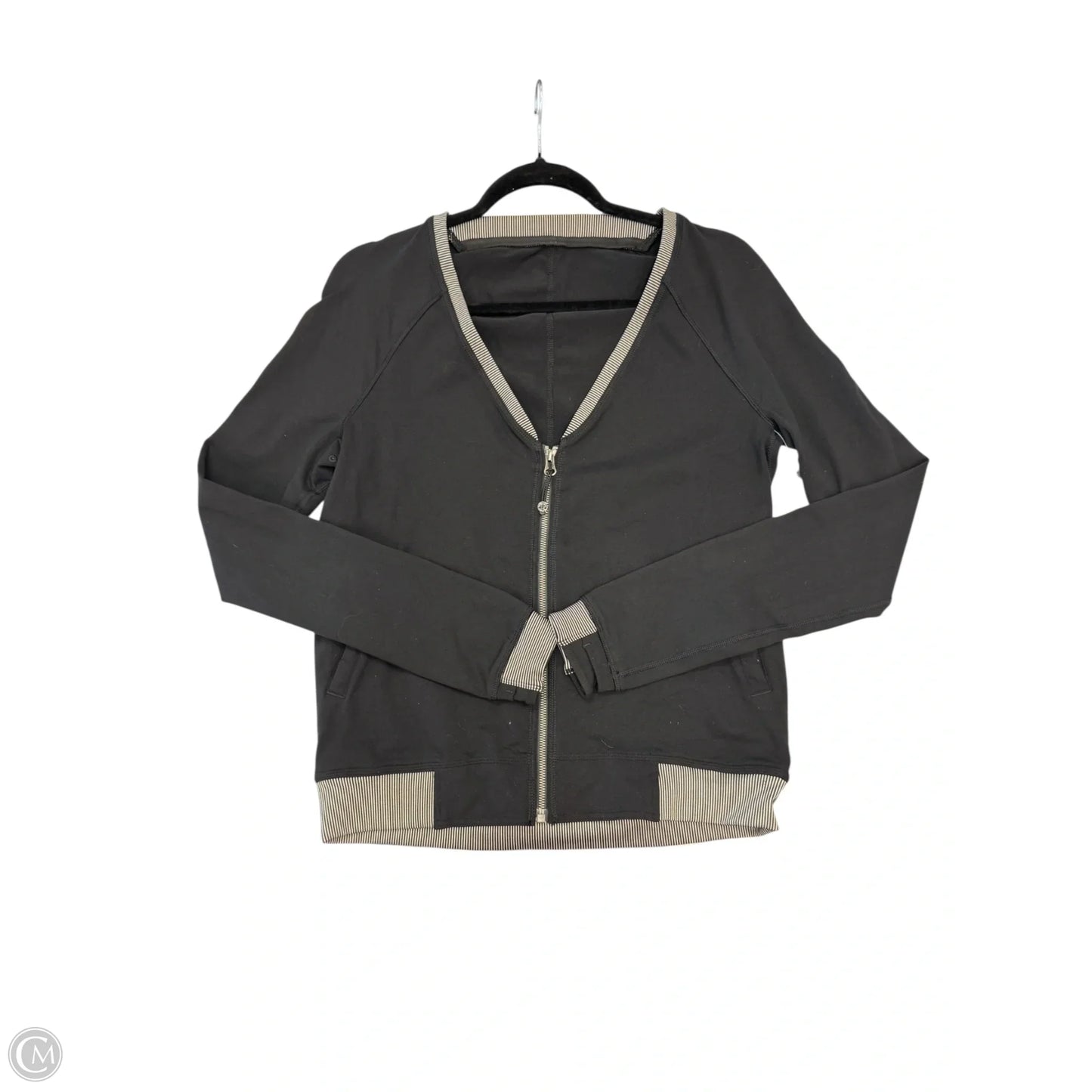 Athletic Jacket By Lululemon In Black, Size: 4