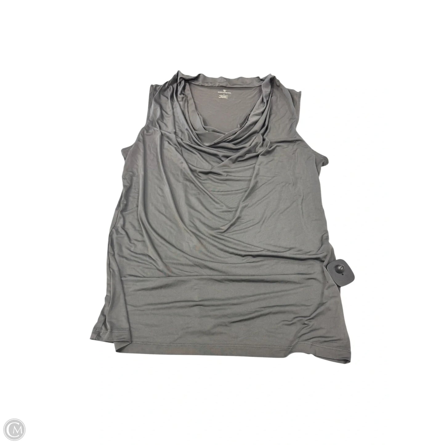Top Sleeveless By Worthington In Grey, Size: L