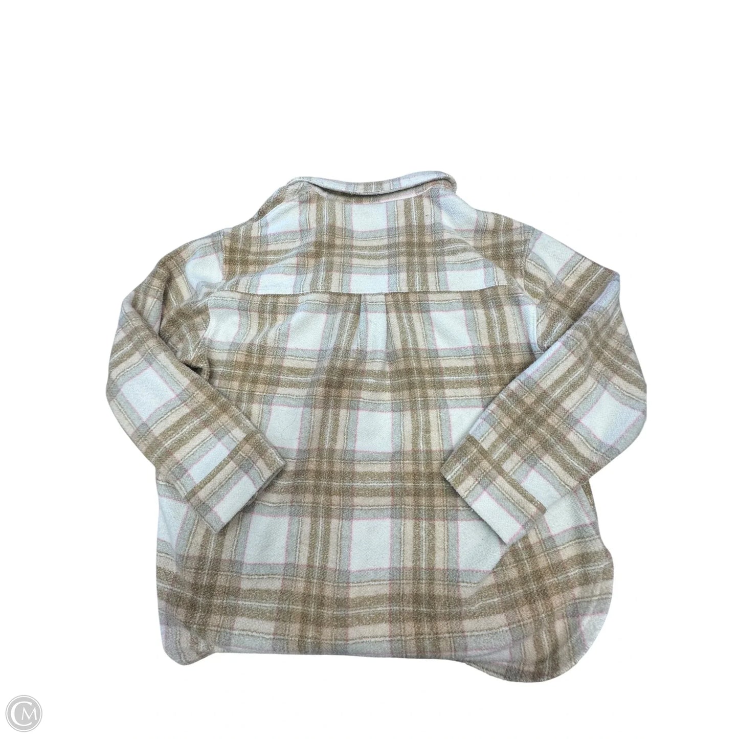 Jacket Shirt By American Eagle In Plaid Pattern, Size: L