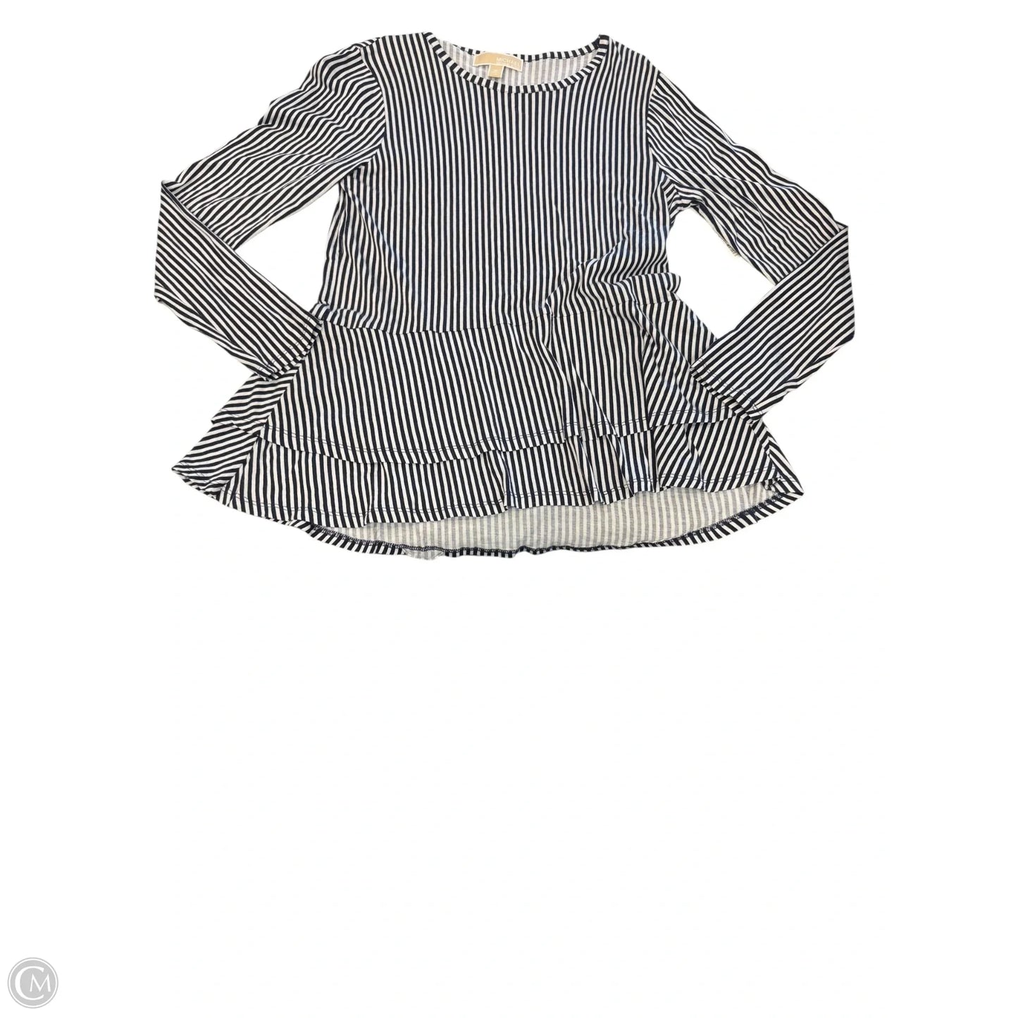 Top Long Sleeve By Michael By Michael Kors In Striped Pattern, Size: M