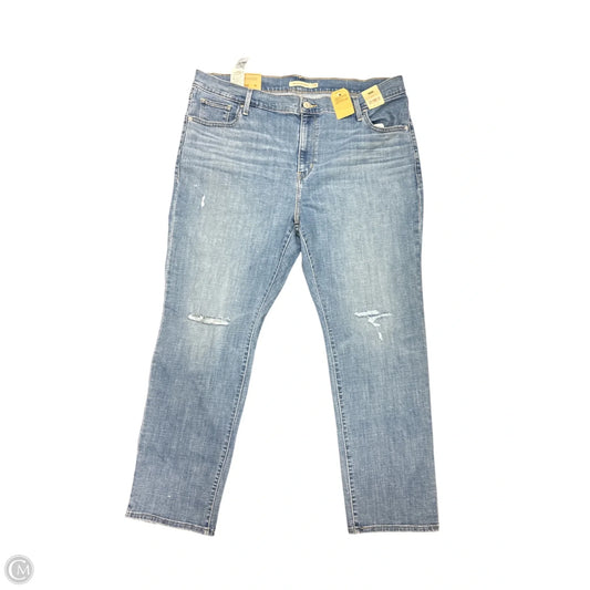 Jeans Straight By Levis In Blue Denim, Size: 20