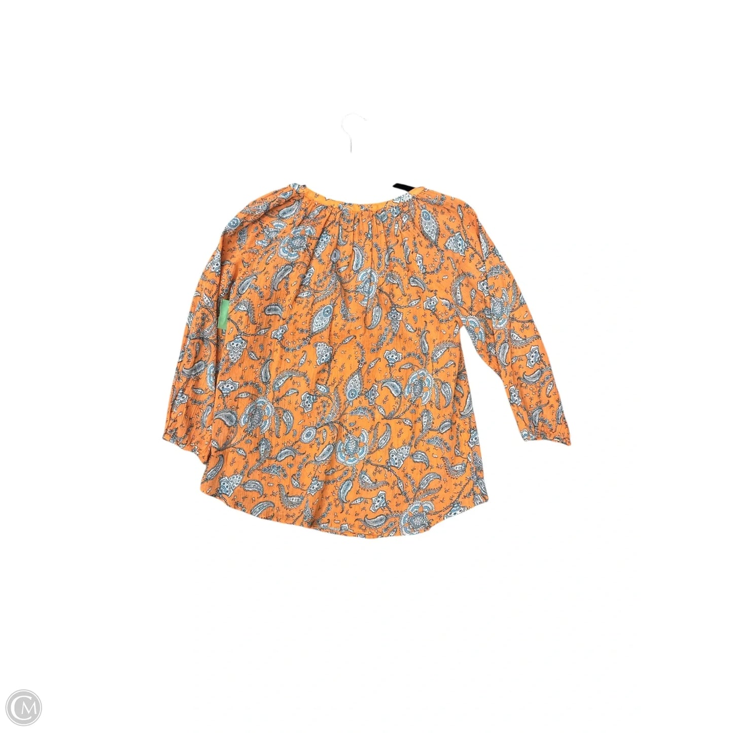 Top Long Sleeve By Chaps In Orange, Size: M
