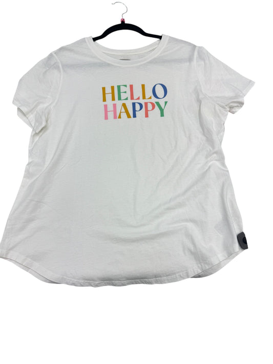 Top Short Sleeve By Old Navy In White, Size: Xl