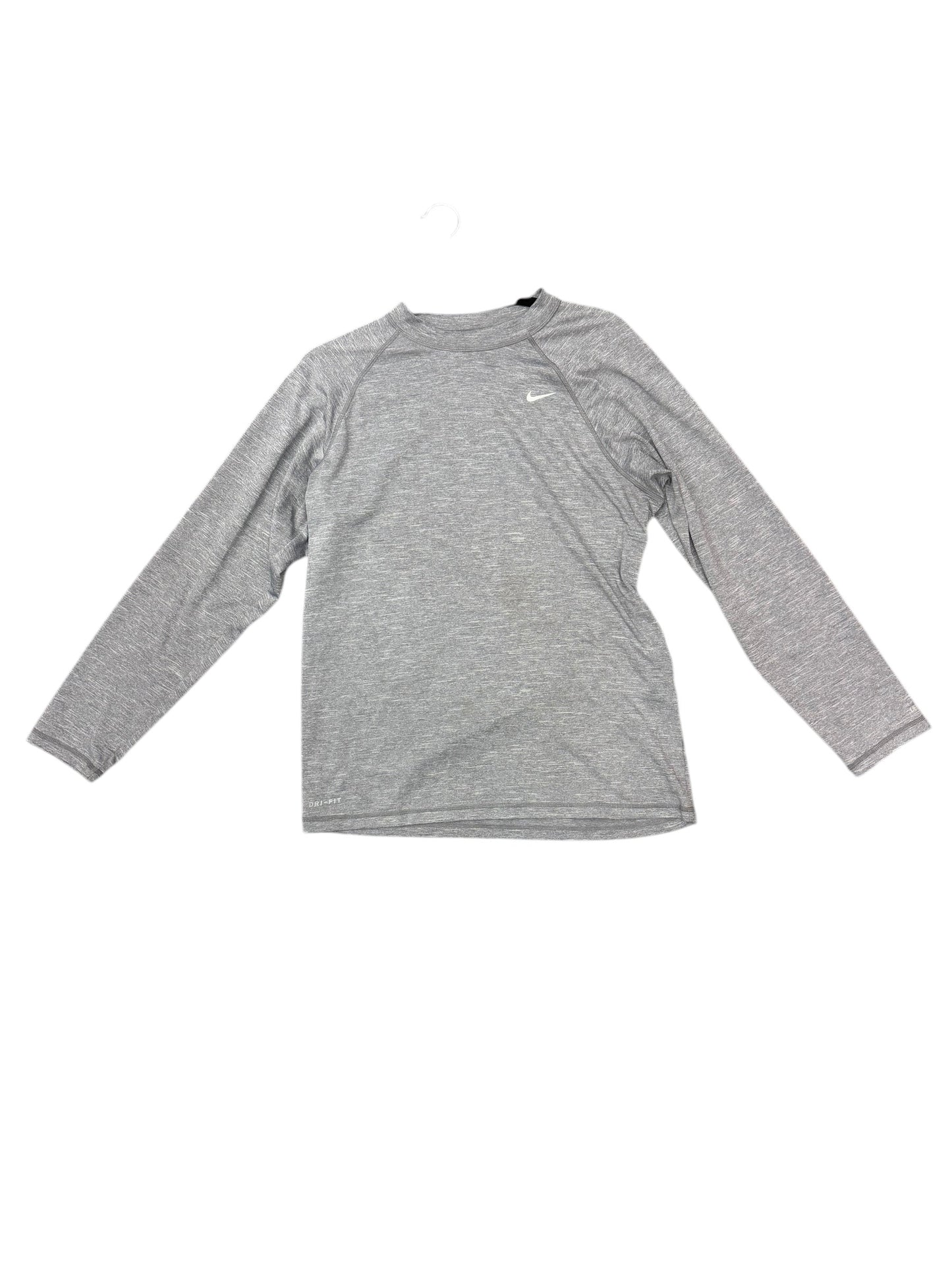 Athletic Sweatshirt Crewneck By Nike In Grey, Size: M