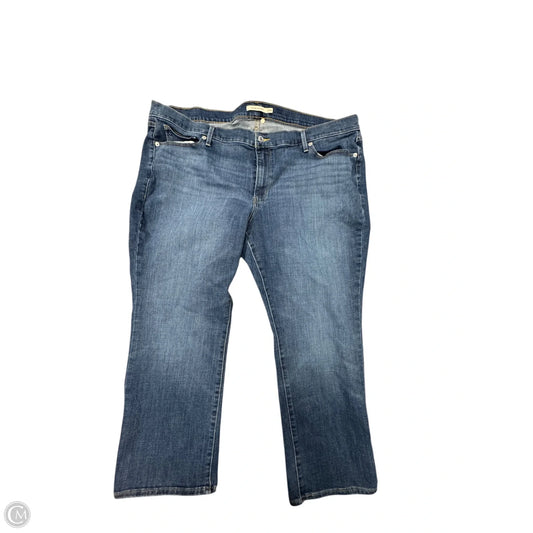 Jeans Straight By Levis In Blue Denim, Size: 24
