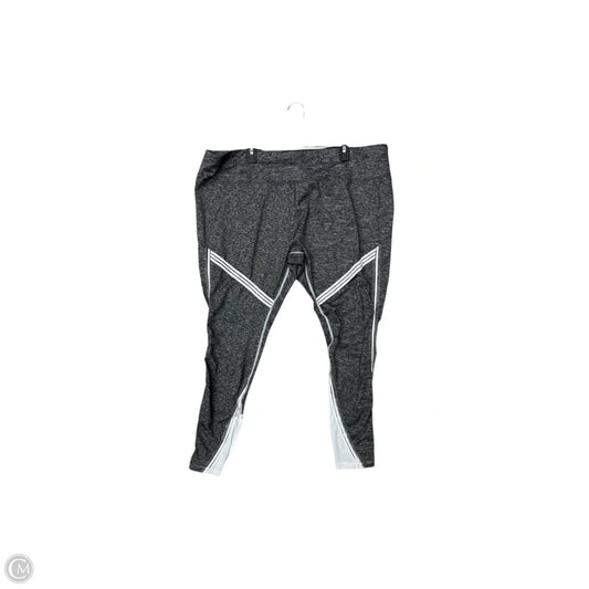 Athletic Leggings By Mta Pro In Grey, Size: 3x
