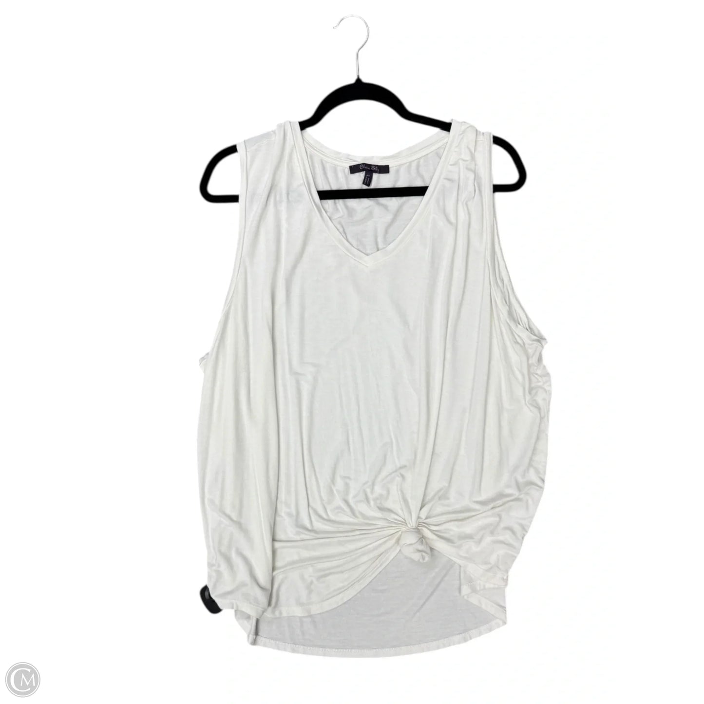 Top Sleeveless By Olivia Sky In White, Size: 3x