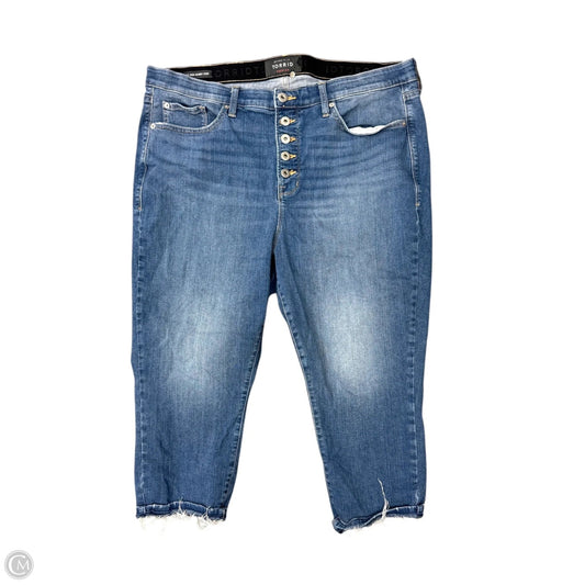 Jeans Cropped By Torrid In Blue Denim, Size: 22