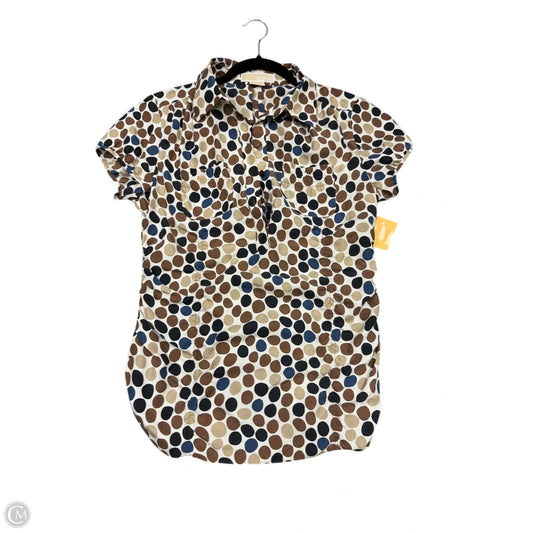 Top Short Sleeve Designer By Michael Kors In Brown, Size: 8